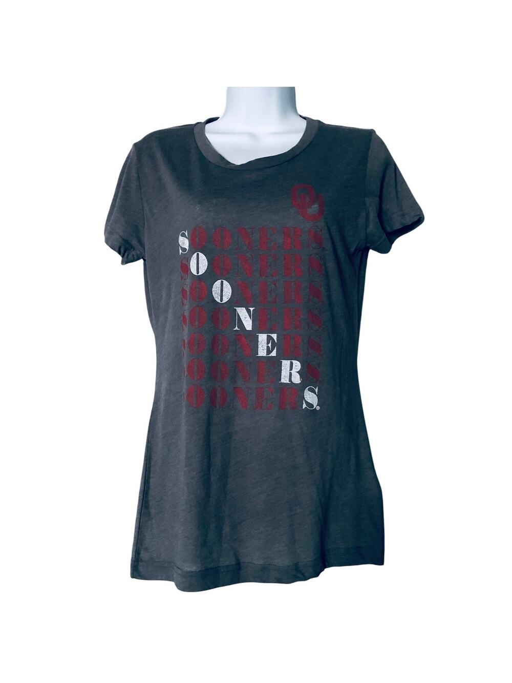 Rivalry Threads Women's Small OU Sooners T Shirt Gray Oklahoma University